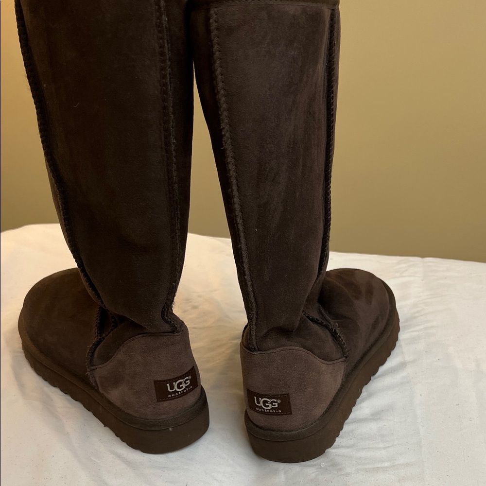 UGG Chocolate Suede Tall Boots